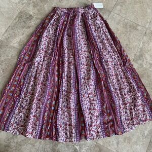 LOWRYS FARM Long/Maxi Length Skirts Medium Multicolor Lined Drawstring
